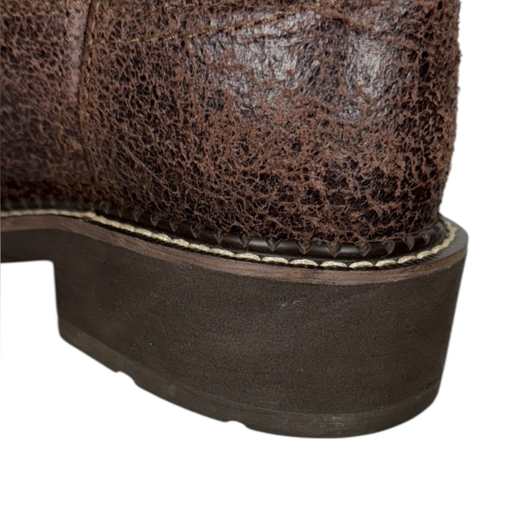 Ariat FatBaby Leopard Cowboy Boots Womens US 8 B Brown 10015363 Outdoors Leather - Picture 14 of 16